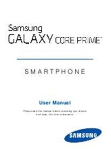 Samsung Galaxy Core Prime manual. Smartphone Instructions.